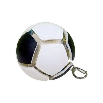 Simulation Soccer Stress Ball Keychain Squeeze Fidget Toy Football Fan Souvenir Decompression Key Ring Gift For Sports Lovers