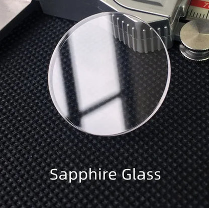 2.0mm Thickness Both Sides Flat Sapphire Watch Crystal Transparent Round Glass 30mm-39.5mm Diameter YZC2356