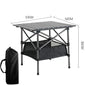 2025 Portable Folding Table Camping Table Outdoor Folding Storage Long Table Easy To Install With Net Bag Black Camping Desk