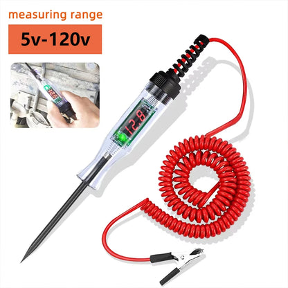 Car Truck Voltage Circuit Tester Auto Car Diagnostic Probe Test Pen Light Bulb Electric Measuring Pen Repair Tools 5-120V