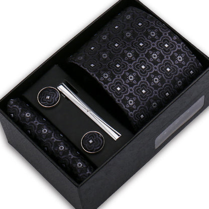 Classic Mens Tie Set Paisley Hanky Cufflinks In Gift Box Jacquard Woven Neckties Set For Men Formal Wedding Fashion Accessories