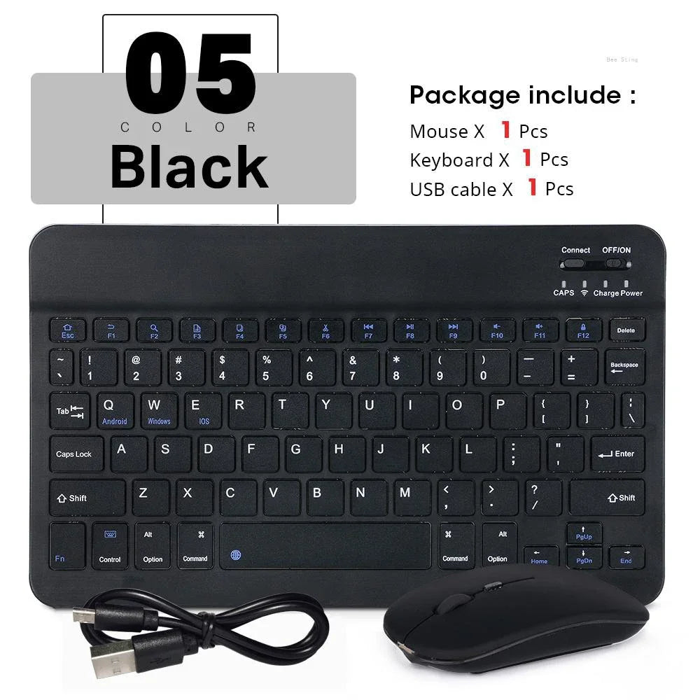 Hebrew/Spanish//Russian/Korean Portable 10 inch Wireless Keyboard and Keyboard set For iPad Samsung Tablet Laptop IOS Android