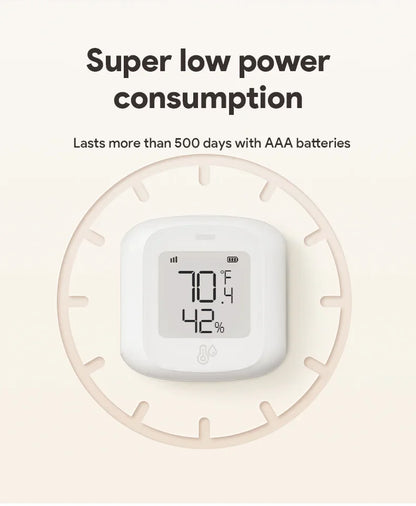 HOMEFISH Smart WiFi/Zigbee Temperature and Humidity Sensor Hygrometer Thermometer with LCD Display Support Alexa Google Home
