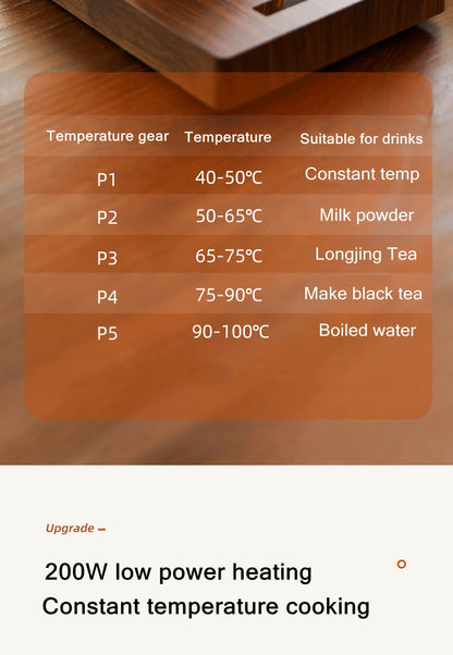 100°C Cup Heater Mug Warmer Hot Tea Makers Automatic Warmer Coaster 5 Gear Temperature Cup Heaters Coffee Milk Tea Heating Pad