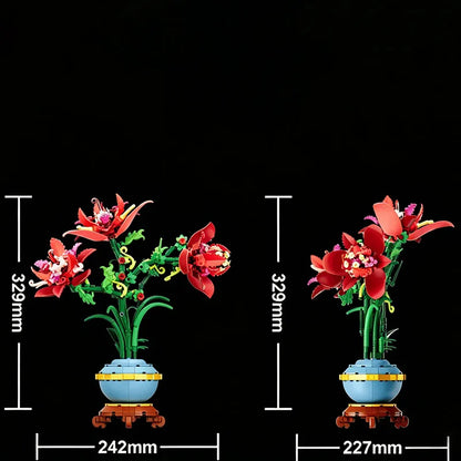 2026 New Moc 505 Pcs Bouquet Model Assembly Building Block Educational Adults Kid Toys Flowers Bricks Set Desktop Ornament Gifts