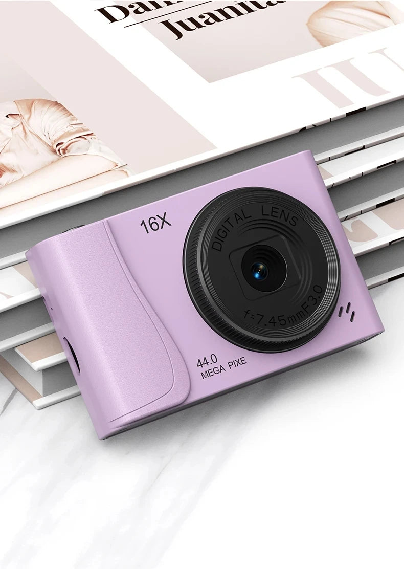 COOL DIER 4K Digital Camera 16x Zoom Camcorder 24 Million Pixels Compact Cameras Auto Focus for Kids Adult Beginners Photograph
