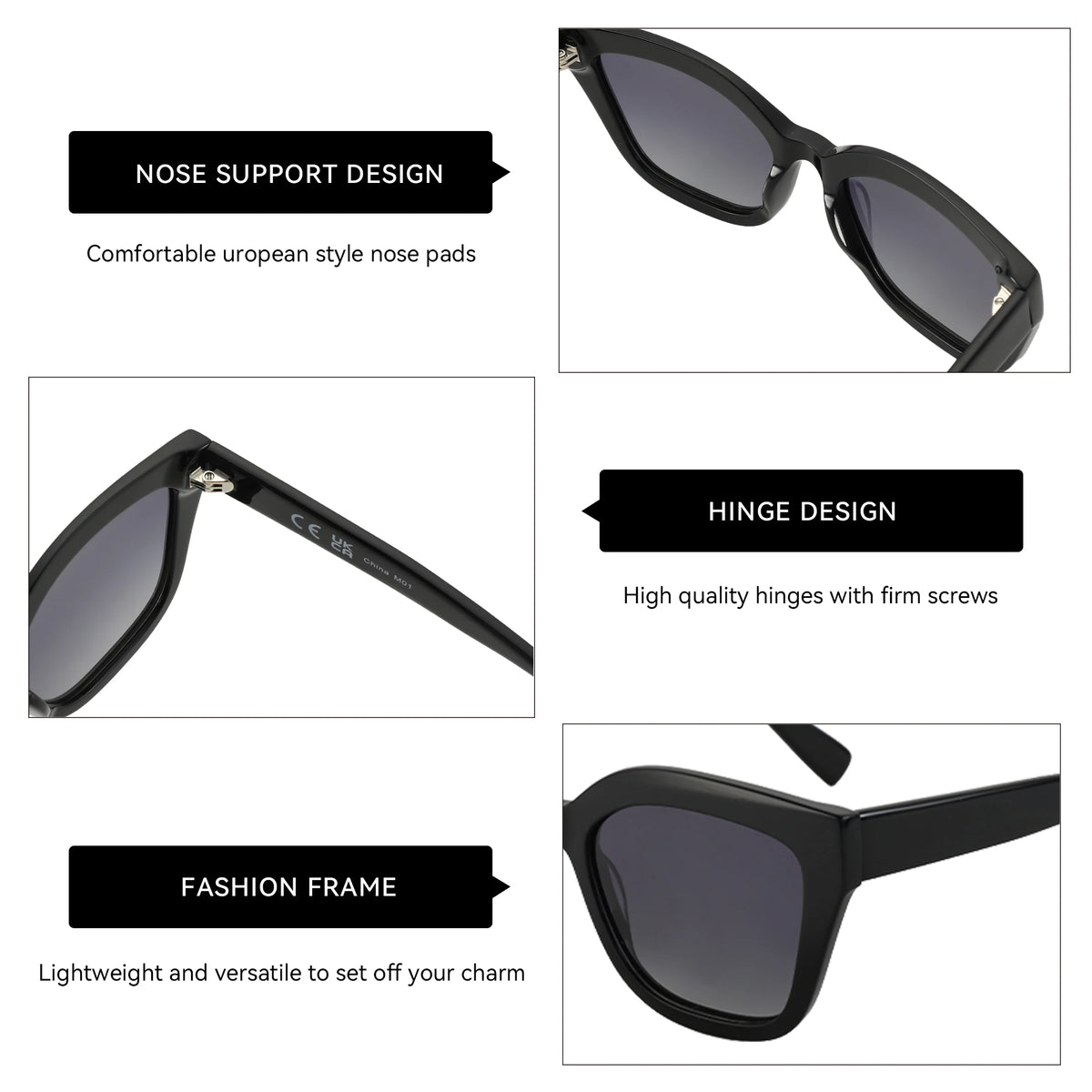 ZENOTTIC 2026 Fashion Butterfly Polarized Sunglasses Women Uv400 Protection Shade High-quality Acetate Ladies Sun Glasses ZS6213