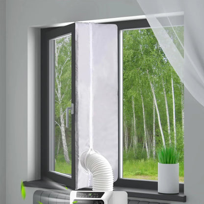 Universal Window Seal, Portable, Air Conditioner And Tumble Dryer with Zip and Adhesive Fastener Works,Waterproof Window Seal