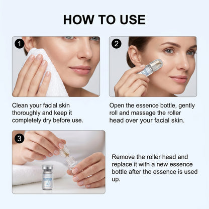 Niacinamide Microneedle Roller Serum Facial Serum Kit 0.25mm Hydrating Moisturizing Portable Beauty Tool Skin Care Gift Set 30ml