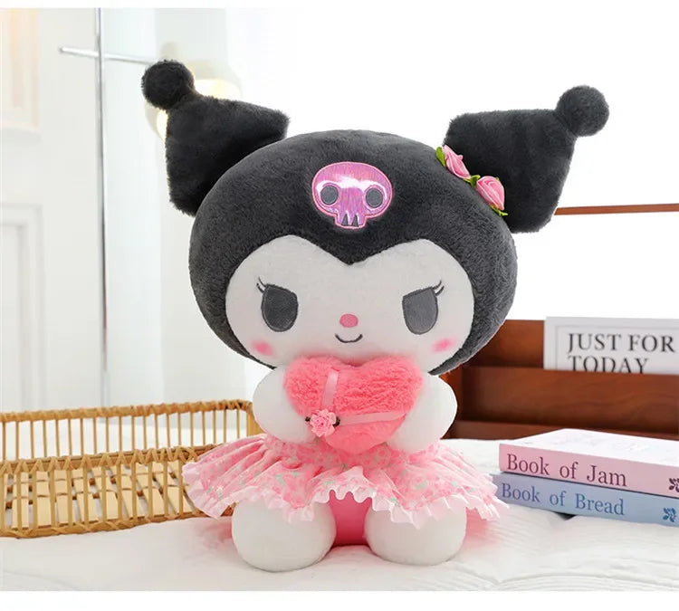 60cm Sanrio Kuromi Melody Hello Kitty Plush Toy Kawaii Cartoon Big Size KT Cat Plush Doll Soft Stuffed Pillow Kids Birthday Gift