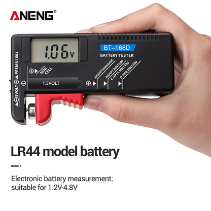 ANENG BT-168D Battery Capacity Tester Checkered Charge Indicador Professional Mini Digital Electronic Battery Tester Equipment