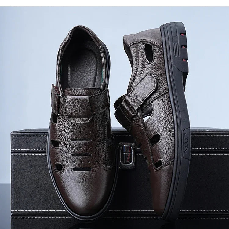 Men's Summer Hollow out Slip-On Shoes Anti-Slip Soft Bottom Casual Comfortable Breathable Loafers-705