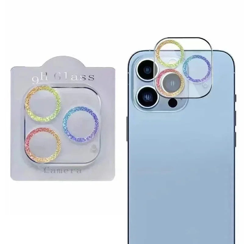 Błyszczące etui ochronne z diamentami na aparat iPhone 15 14 13 12 11 16 Pro Max Mini Plus 16Pro 15Pro 16Promax