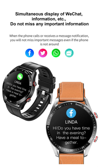 2026 NEW 1.5 inch Smart Watch Men Bluetooth Call Heart Rate ECG Health Fitness Sports Watch Waterproof Business Man Smartwatch