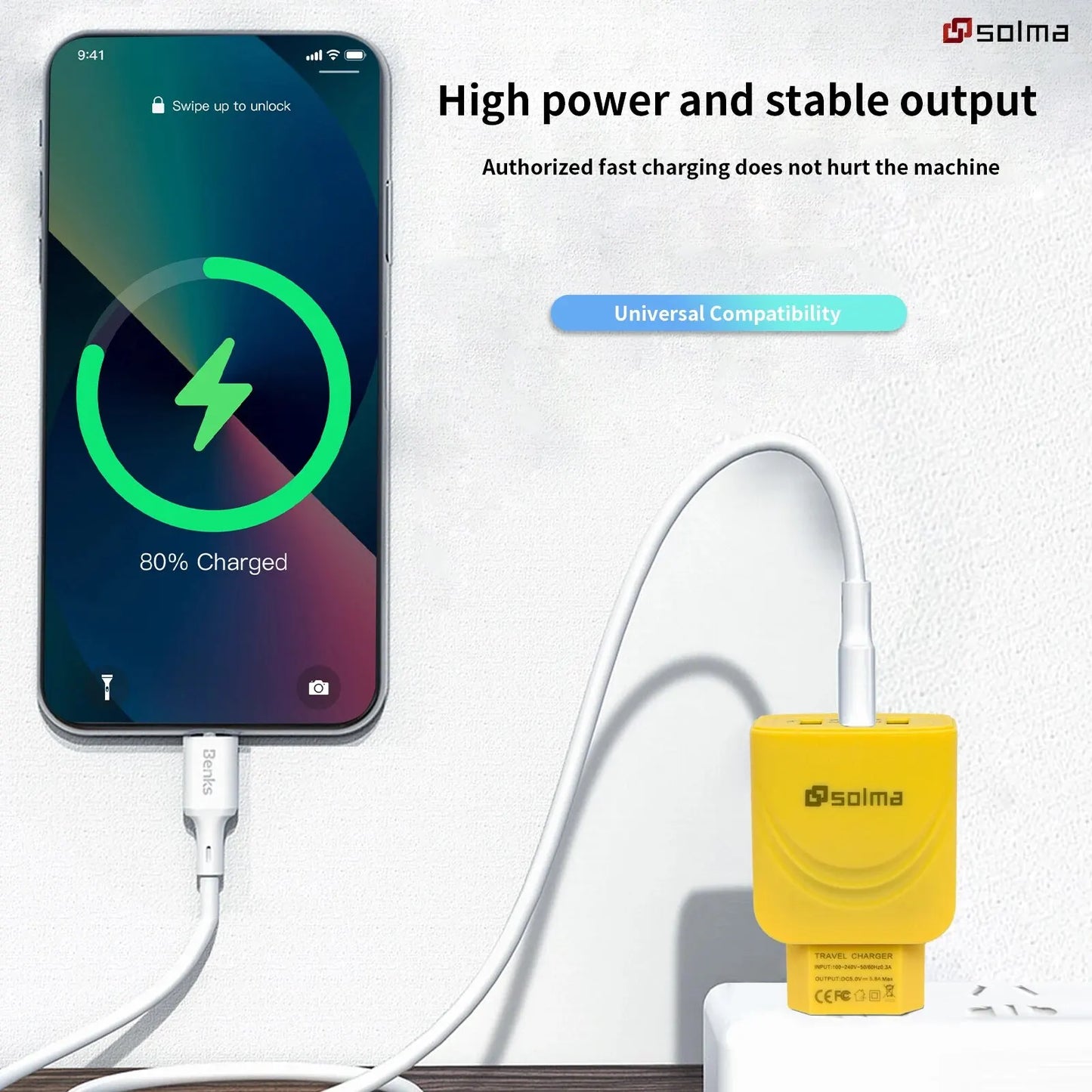 EU Plug 3 Ports USB Charger Charge For Mobile Phone Plug Charging Adapter Portable Wall Mobile Charger
