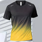Men's T-shirts Sports T-shirt Quick-drying Gradient Short Sleeve Tees Outdoor Workout Basketball Training Running men clothes