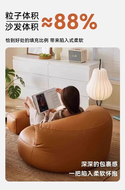 Lazy Bean Bag Sofa Seating Sleeping Tatami Chair Bedroom Room Black Single Sofa Boneless Couch 1-person Hotel Home Furniture
