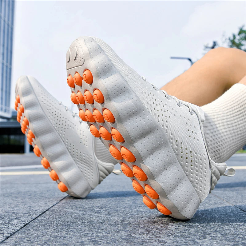 ClaWave Men Women Running Shoes Massage Particles Supercritical Cushioning Breathable Knit Sports Sneakers Non-slip Walking Shoe