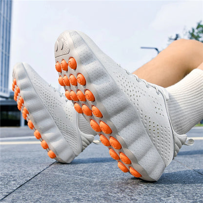 ClaWave Men Women Running Shoes Massage Particles Supercritical Cushioning Breathable Knit Sports Sneakers Non-slip Walking Shoe