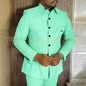 Safari Men's Suits For Business Elegant Single Breasted Blazer Lining 2 Piece Jacket Pants Outfits Regular Length Blazer