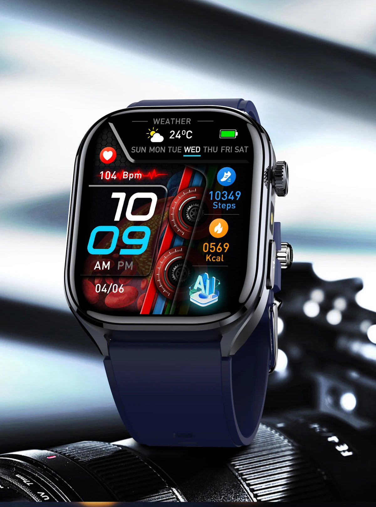 2026 New Non-Invasive Laser Treatment Three High Smart Watch  ECG+PPG Blood Fat Uric Acid Health Diagnosis Smart Watches For Man