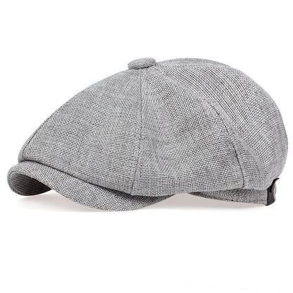 Nowa męska kaszkietówka na wiosnę lato, cienki, retro beret, dziki codzienny kapelusz, unisex ośmiokątna czapka, modne czapki hiphopowe, gorras