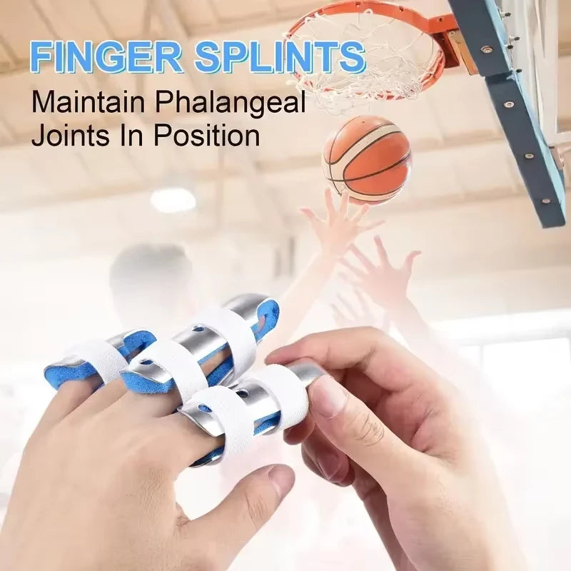 3pcs Adjustable Aluminum Foam Finger Splint with Closure - Lightweight Breathable Hand Support Bracket for Enhanced Stability