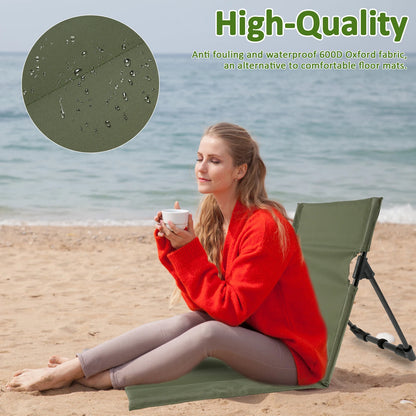 Outdoor Camping Folding Chair Portable Foldable Camping Chair Lazy Chair Backrest Cushion For Fishing Barbecues Beach Picnic