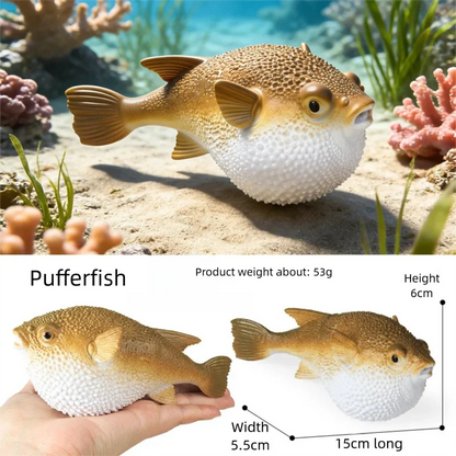Realistic Marine Animal Figurine Deep Sea Creature Model Ocean Fish Figures Blobfish Collection Kids Toy Boy Girl Gift Ornament