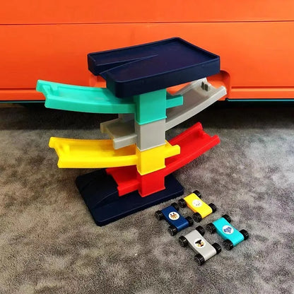Children's Car Track Toy Multi‑layer Rail Car Toy Toddler Track 1‑2 Years Old Inertia Gliding Slide Racing Toy Boy Girl Gifts
