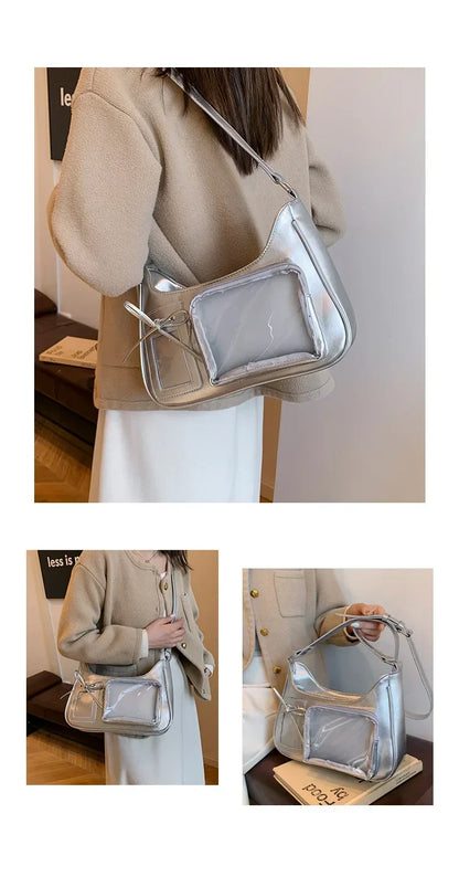 Koreańska Przezroczysta Torba Ita Bag JK Harajuku Duża Pojemność Torba Na Ramię Dla Kobiet Dziewcząt Torebka Y2k Kawaii Bolso Mujer