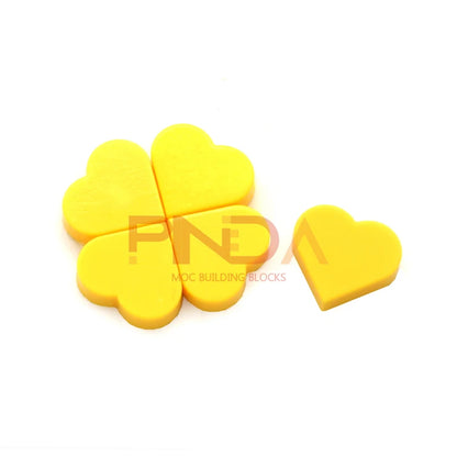 100pcs MOC 39739 Tile Round 1x1 Heart Building Blocks Sets Love Peach Compatible with Educational Creative Kids Children Toys