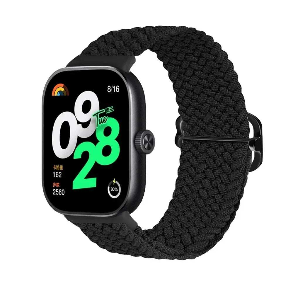 do paska Redmi Watch 4 Akcesoria Regulowany sportowy elastyczny nylonowy pleciony zamienny pasek correa bransoletka Miband 8 pro band