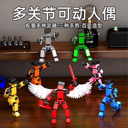 13 Action Figures Toys with Multiple Accessories Mini Action Figure Dummy Robot Assembly Completed Home Desk Decoration