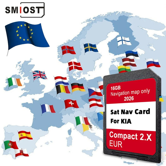 Sat Nav Navigation GEN2 System SD Card GPS for KIA Compact 2.X Optima Venga Ceed Sportage Rio Picanto Sorento Car Europe Map