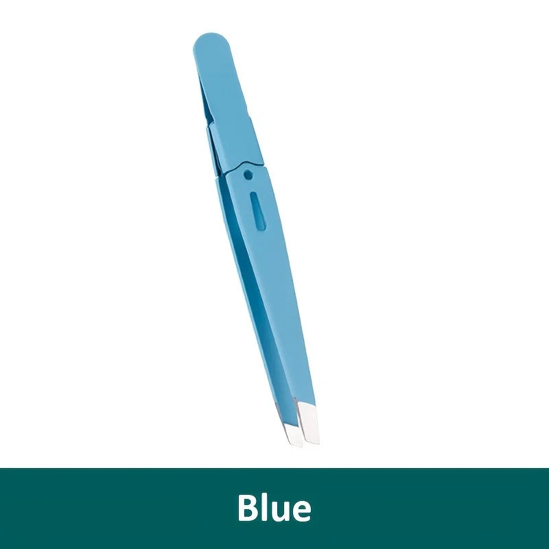 High-Quality Eyebrow Tweezer Colorful Hair Beauty Fine Hairs Puller Stainless Steel Slanted Eye Brow Clips Removal Makeup Tools
