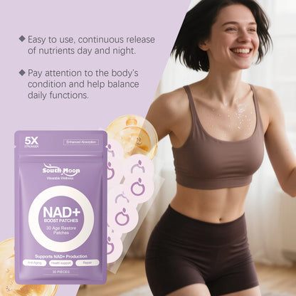 30/60/90pcs NAD+ Boosting Transdermal Patches For Anti Aging Enhance Energy Support Immune Cellular Health Body Wellness Patch