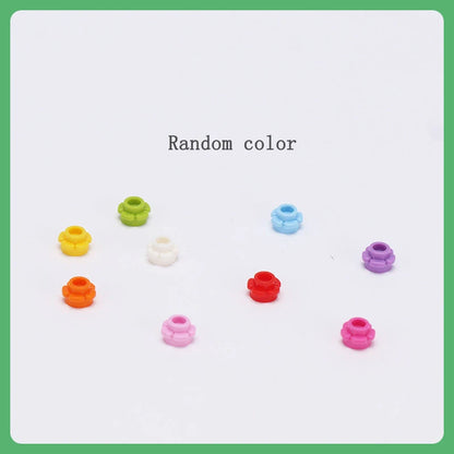 300PCS Moc bricks 24866 Round 1x1 with flower edge Compatible Building Blocks 5 petals flower parts DIY Assembles Creative Toy