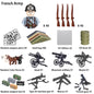 WWII Infantry Military Soldier War National Army Mini Gun armament Models Building Blocks Building Blocks Toys for Kids