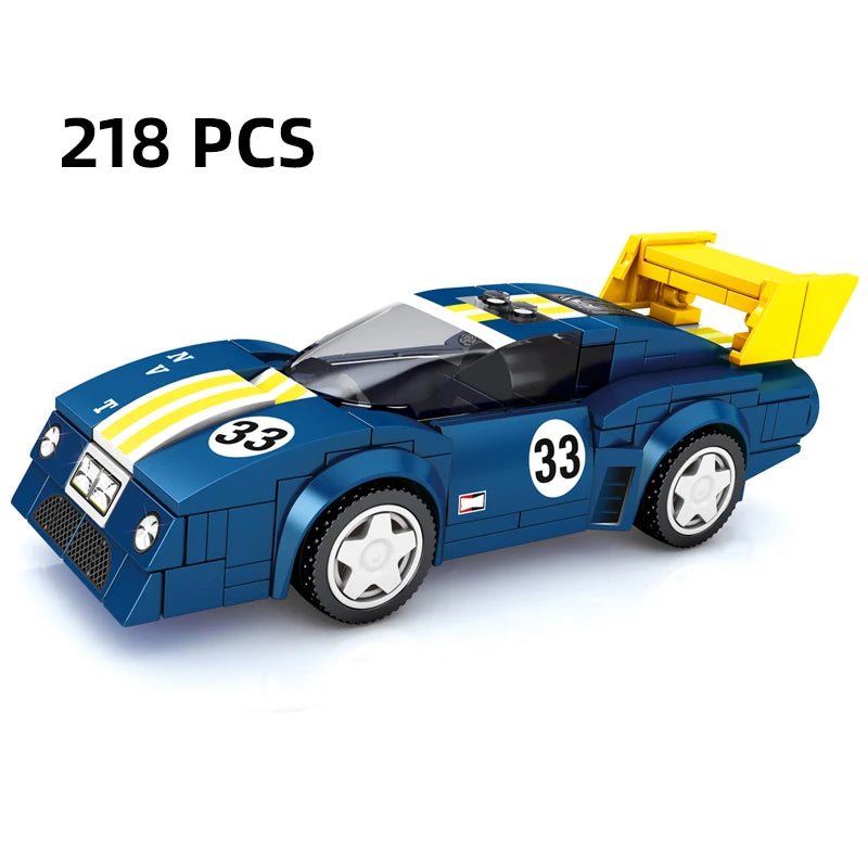 City Speed Racing MOC Car Sports Building Blocks Bricks Classic Rally sport Super Racer Vehicles Christmas gift Technical toys