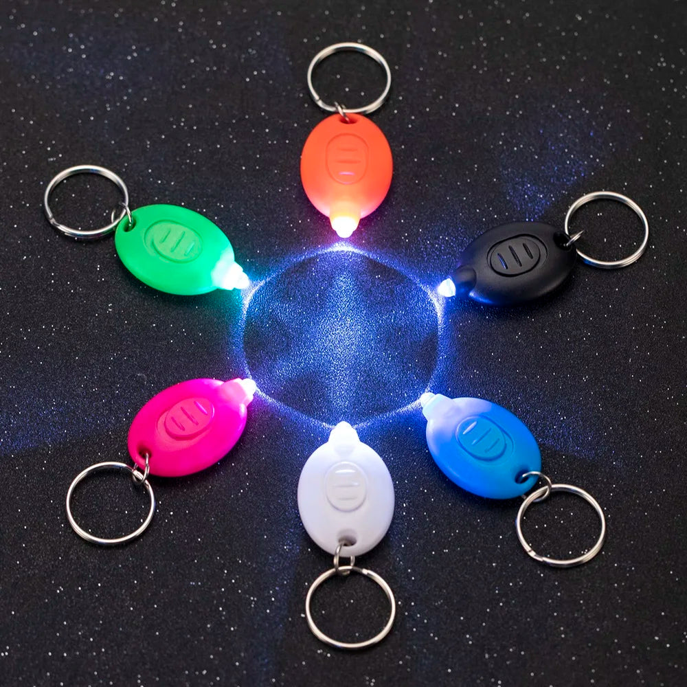 Led Keychain light Mini Multicolored Cool Popular White Light Child Schoolbag backpack Stairs Emergency Lighting Flashlight Lamp