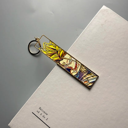 Anime Metal Hollow Out Keychains Bookmark Cute Jet Manga Fashion Bag Key Tag Jewelry Accessory Key Ring Holder Gift Anime