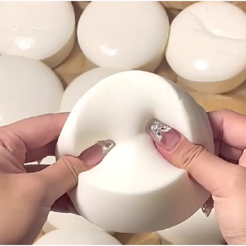 Round Bread Chunks Yogurt Cake Bread Squeeze Toy Soft Stress Relief Slow Rising Sensory Fidget Toys for Adults Relaxing Gifts