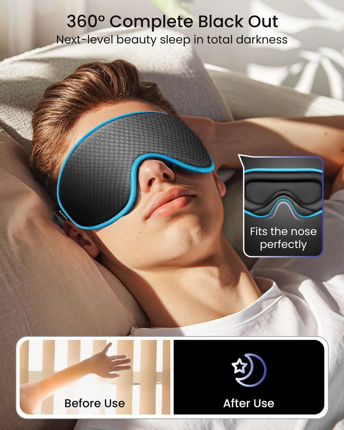 Eye Mask for Sleep Eye Sleeping Masks for Women and Men 3D Weighted Eye Cover Sleeping Mask Blackout Blindfold of Eyemask