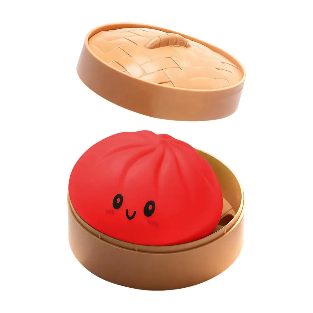 Simulation Bun Squeeze Toy 10cm Dumpling Palm Stress Relief Toy Relieve Work Pressure Anxiety Cute Baozi Toy