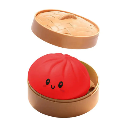 Simulation Bun Squeeze Toy 10cm Dumpling Palm Stress Relief Toy Relieve Work Pressure Anxiety Cute Baozi Toy