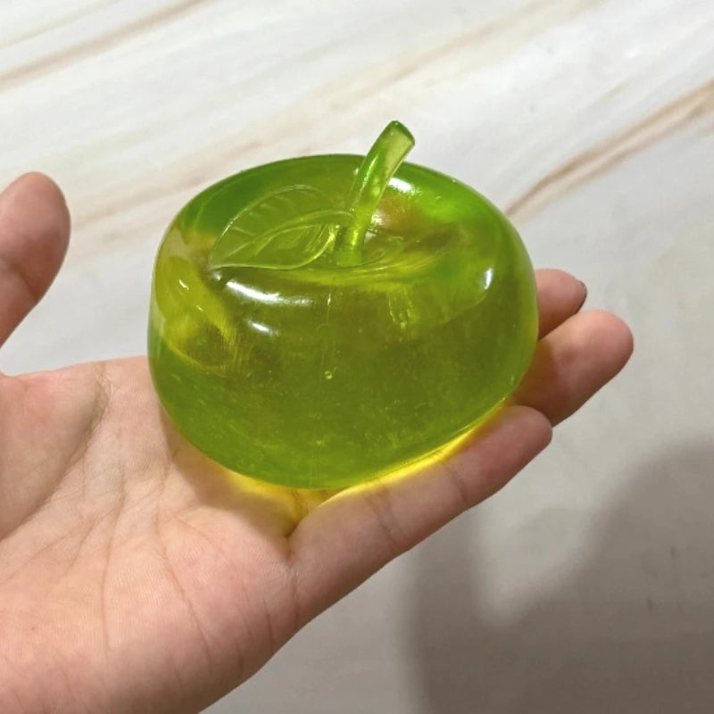 HOT Squishy Green Apple Stress Ball Soft Fidget Sensory Toy for ADHD Autism Slow Rebound Squeeze Toy Adults Kids Christmas HOT-