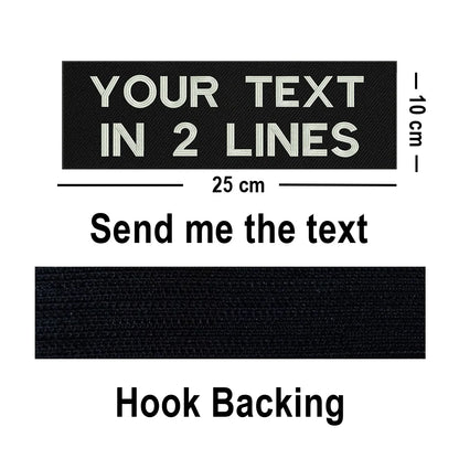 Custom Big Size Patches Personalized Name Embroidered Patch Stripes Badge Emblems Iron On Or Hook Loop Applique For Clothes