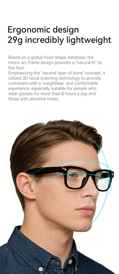 HD Camera Smart Glasses For Women Men Simultaneous Translation Eyewear Flashlight Audio And Video Recording Eyeglasses Music