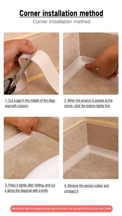 Sealing Tape For Bathroom Kitchen Accessories Shower Bathtub Caulk Strip Self Adhesive Waterproof Wall Sticker Sink Edge Tape